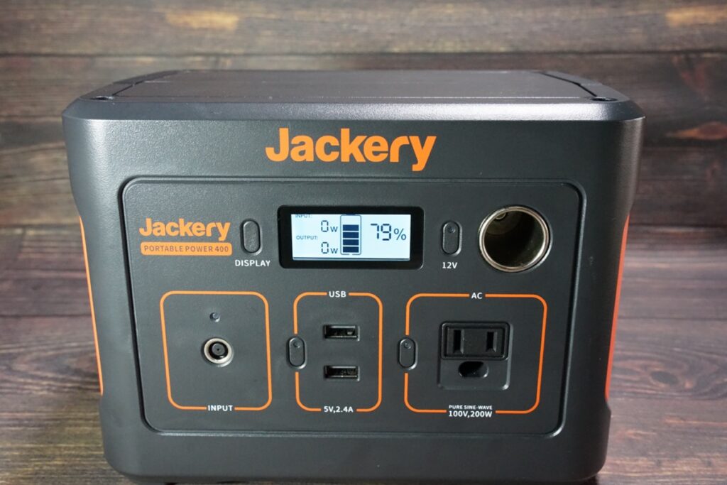 Jackery ポータブル電源400の全面画像