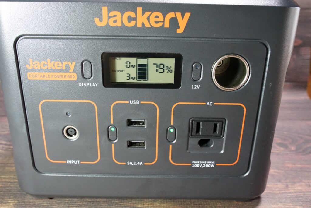 Jackery ポータブル電源400の待機充電